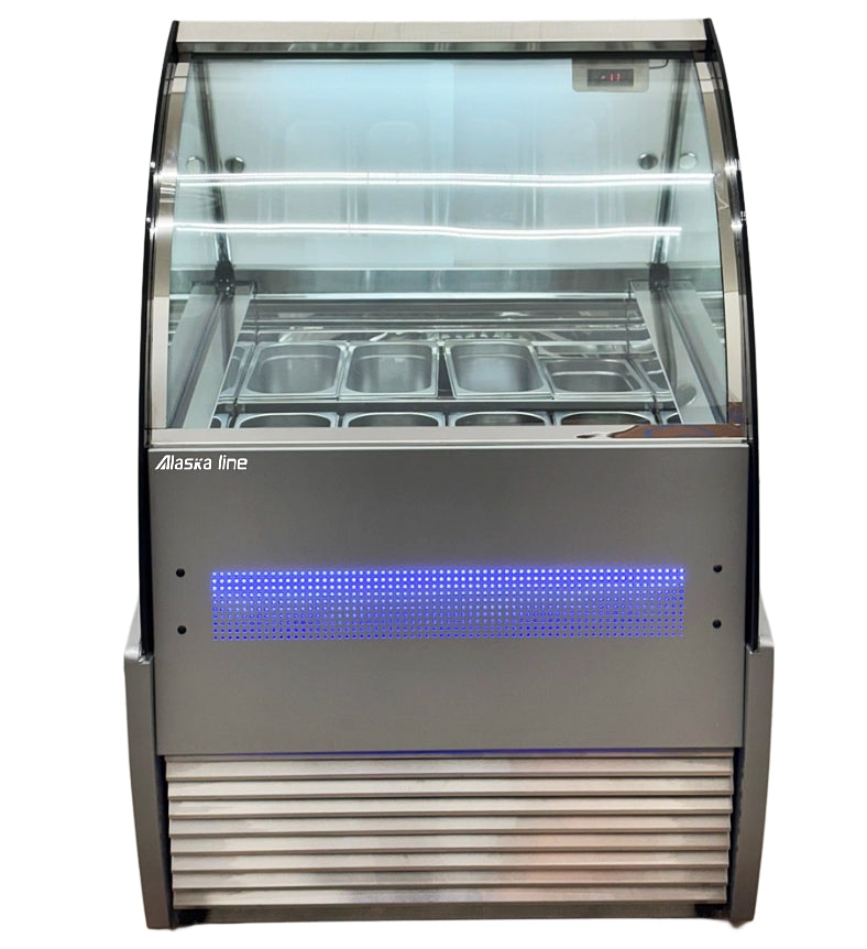 Alaska-Line 8 Pan Gelato Freezer Showcase QD-BB-8