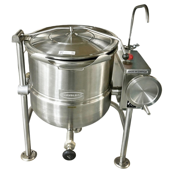 Cleveland Direct Steam Kettle 25 Gallon Tilting 2/3 Steam Jacketed Used FOR02052