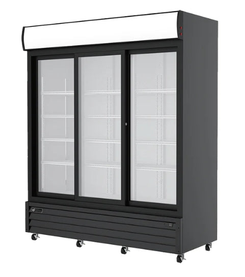 EFI 68" Triple Sliding Glass Door Display Cooler - 46 Cu. Ft. C3S-68GD