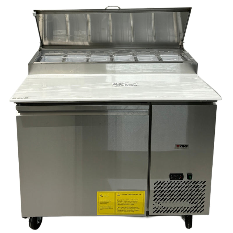 44'' CHEF Single Door Pizza Prep Table TPP-47