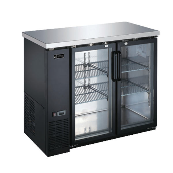 EFI 60″ 2 Door Glass Back Bar Refrigerator CBBGD2-60CC