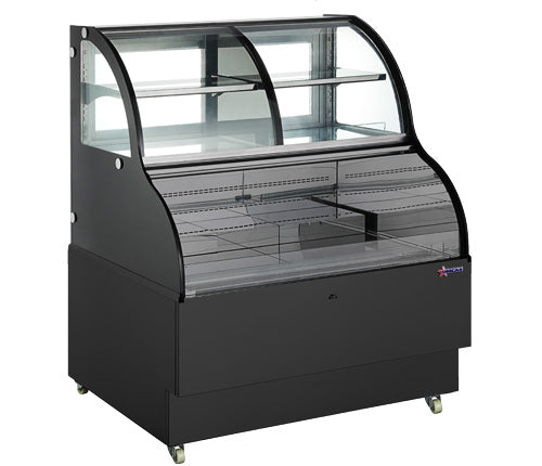 Omcan 48-inch Dual Service Open Refrigerated Floor Display Case 47277