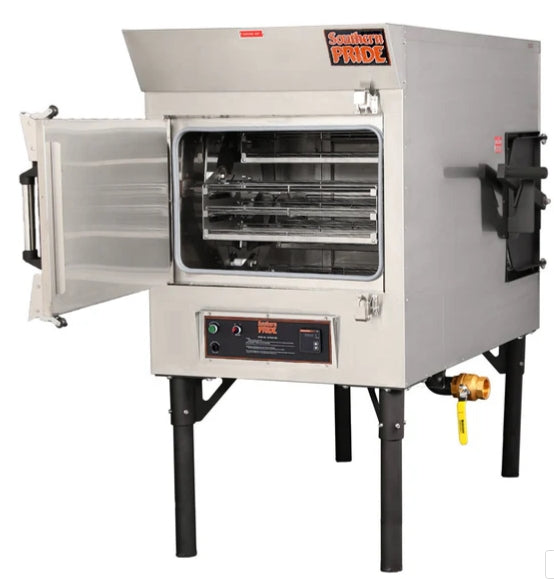 Southern Pride Natural Gas‐Fired Wood Burning Rotisserie Smoker MLR-150