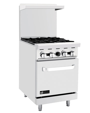 EFI 24″ Natural Gas Range With 4 Open Burner RCTRS-4B-N