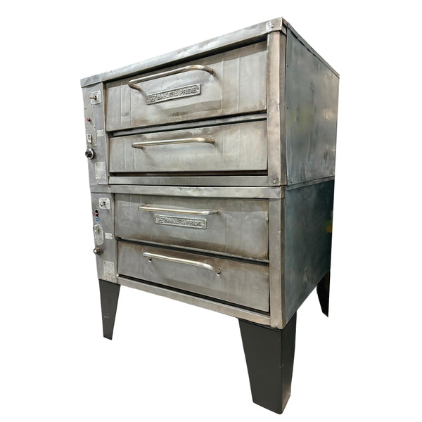 Bakers Pride Double Deck Gas Pizza Oven Used FOR02144