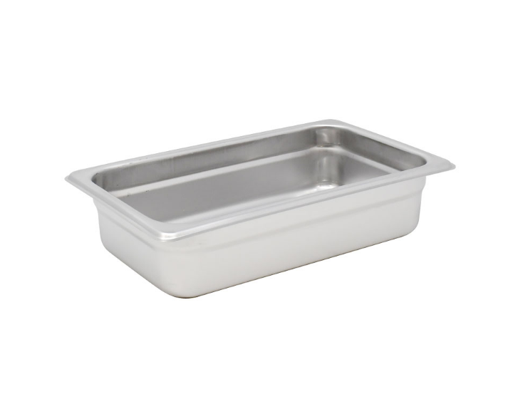 Omcan Quarter-size Stainless Steel Steam Table Pan – 2.5″ Deep 80272