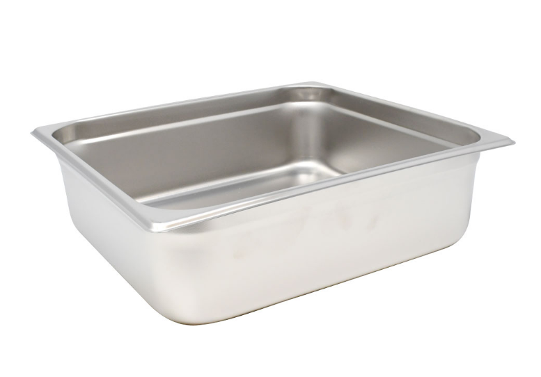 Omcan Two-Third-size Stainless Steel Steam Table Pan – 4″ Deep 80614