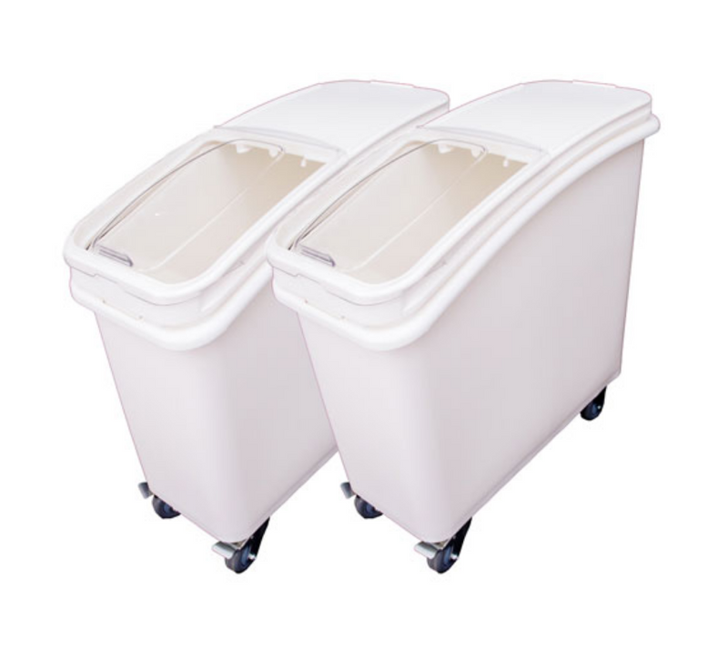 Omcan 79.5 Liter (21 Gallon) Ingredient Bin with Sliding Lid and Scoop (Pack of 2) 80985