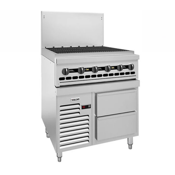 Vulcan Endurance Natural Gas 36" Charbroiler with Refrigerated Base 36R-36CBN