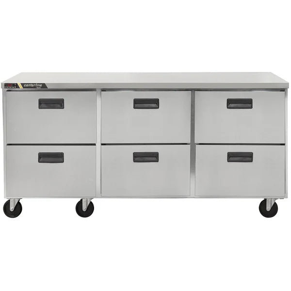 Traulsen Centerline Triple Door 72" Refrigerated Work Table - Various Configurations CLUC-72R