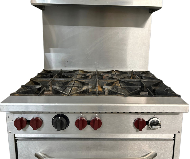 Vulcan 6 Burner Range with Oven Gas Used FOR02168