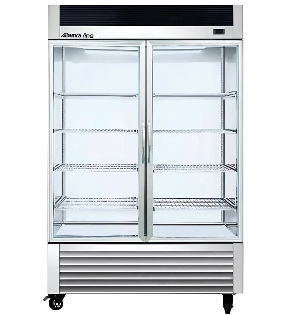 55" Alaska-Line Reach in 2 Glass Door Freezer 50 Cu.Ft  AB-49FG