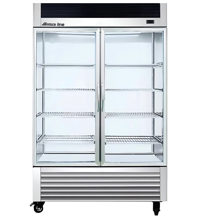 55'' Alaska-Line Reach in 2 Glass Door Cooler 50 Cu.Ft. AB-49RG