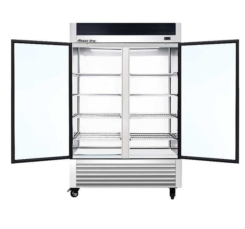 55'' Alaska-Line Reach in 2 Glass Door Cooler 50 Cu.Ft. AB-49RG