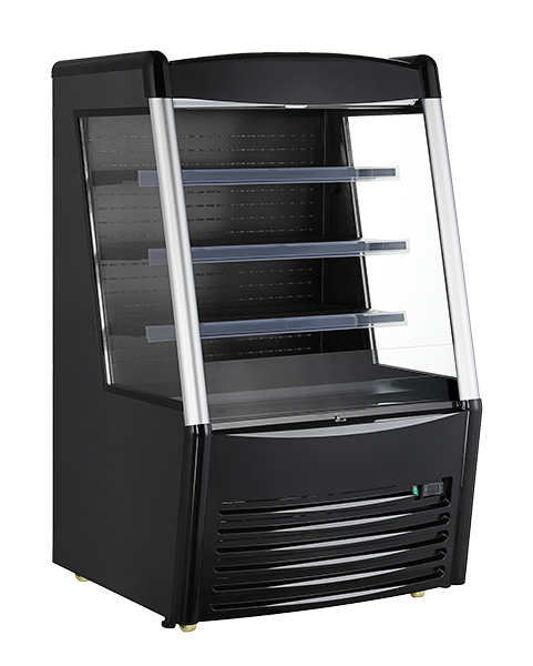 Omcan 36″ Grab-and-Go Open Refrigerated Self-Serve Display Case with 13.77 cu.ft. Capacity – Black 47514