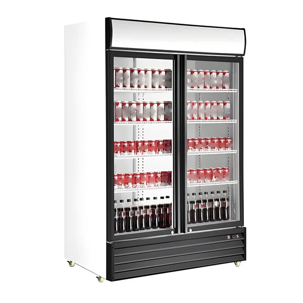 52" Alaska-Line Double Swing Glass Door Cooler 38.3 Cu.Ft., LG-1400D