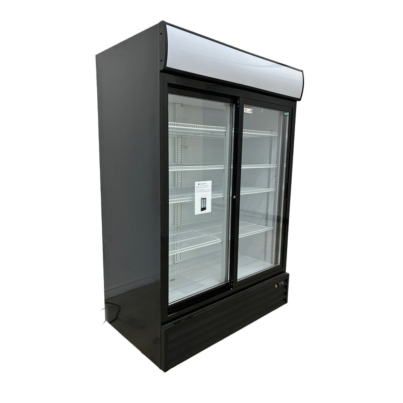 52'' Alaska-Line Double Sliding Glass Door Cooler - 38.3 Cu.Ft. HIT-801