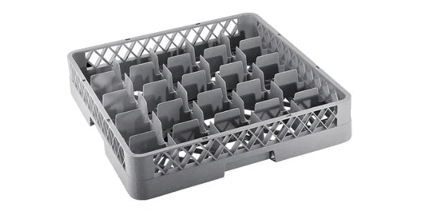 36-Compartment Glass Rack, Plastic